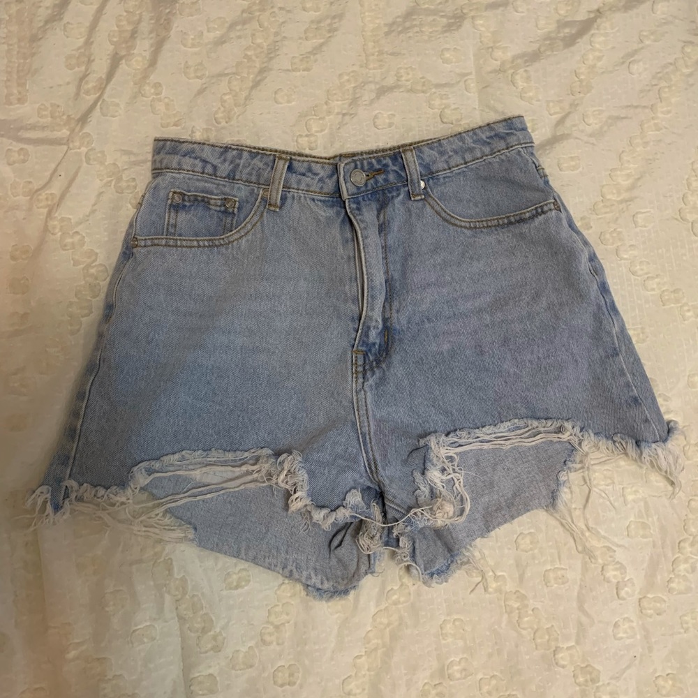Distressed Cutoff Denim Shorts